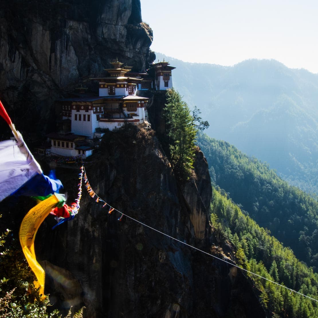 Bhutanese temple in the valleys of western Bhutan