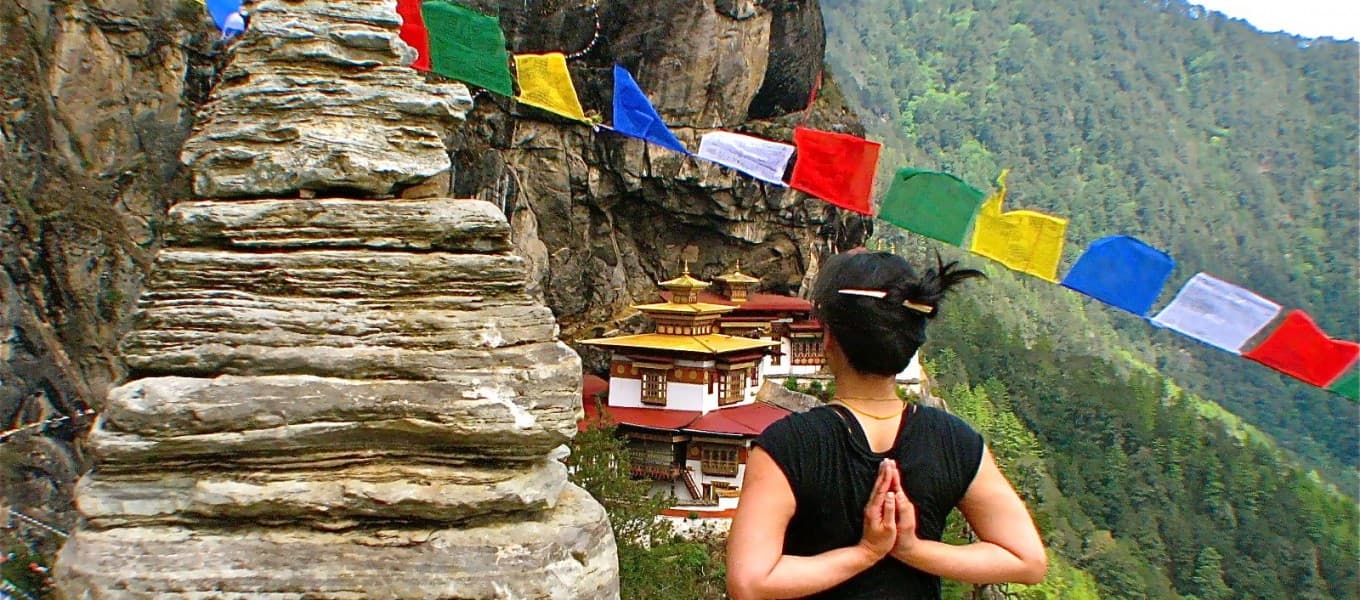Tiger's Nest monastery on its cliff above the Paro valley