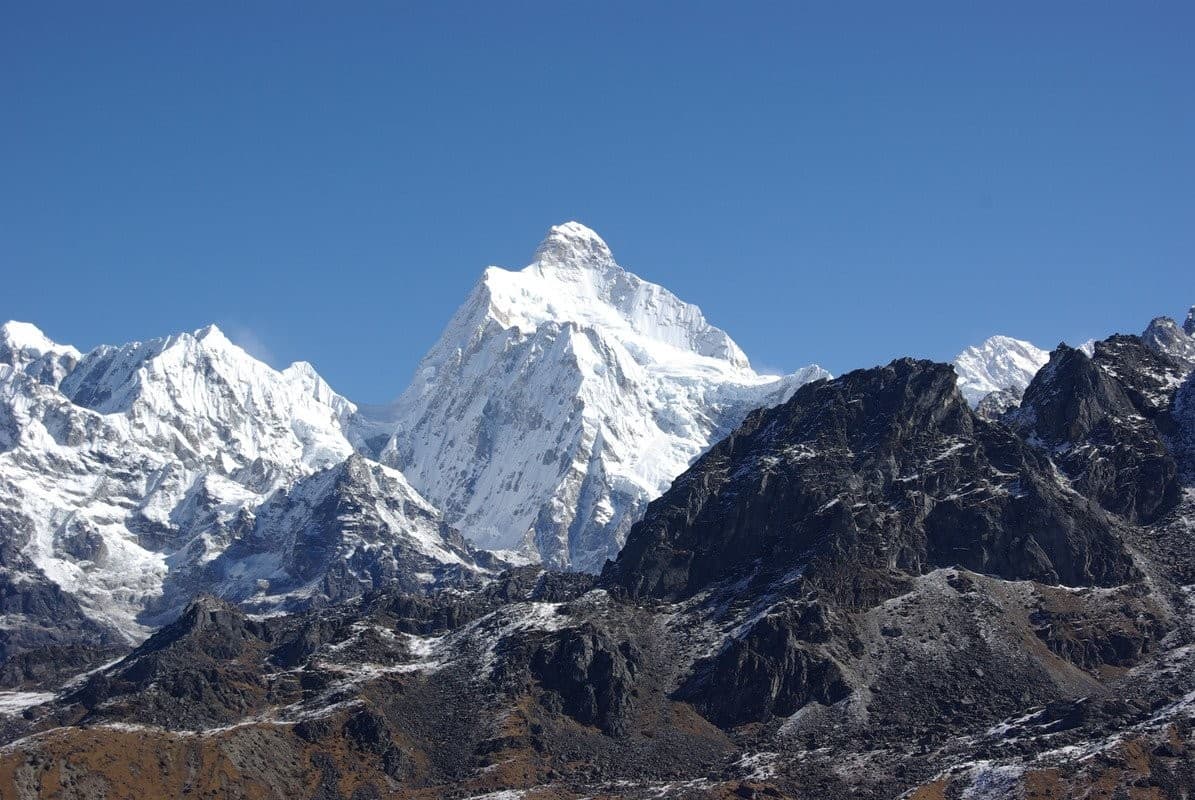 Jannu (Kumbhakarna) seen on the Kanchenjunga base camp trek