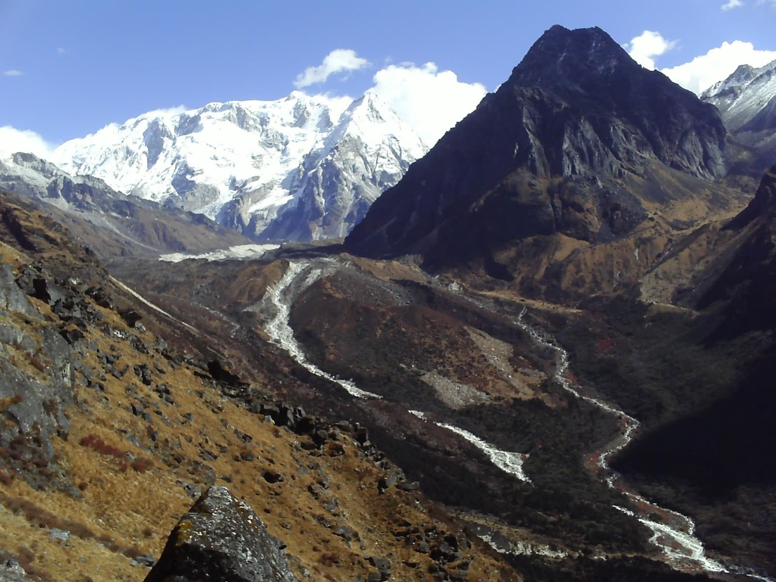 Glacial valley on the Kanchenjunga trek