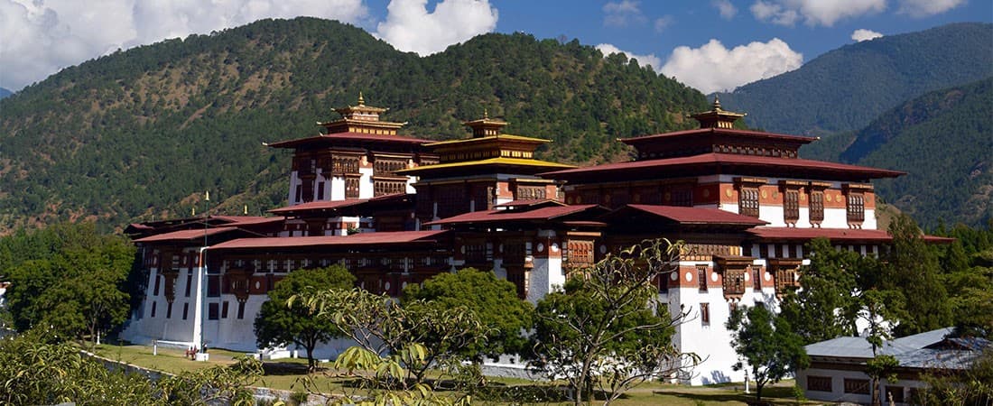Punakha Dzong at the confluence of two rivers