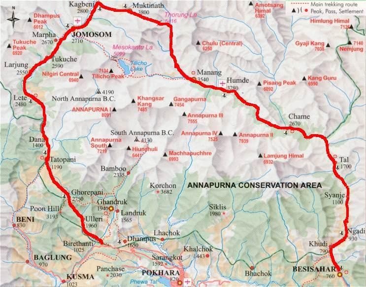 Annapurna range above the Manang valley