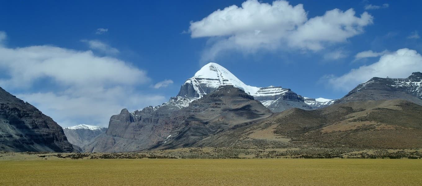 Mount Kailash rising above the Tibetan plateau