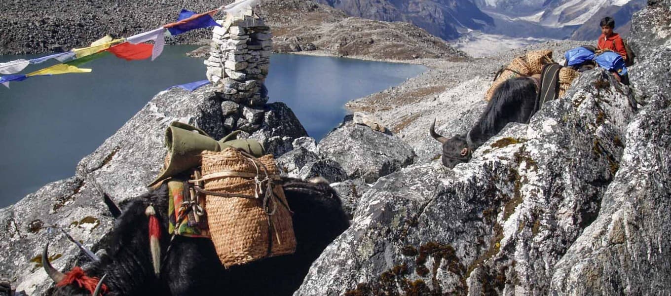 Remote high pass on the Snowman Trek in northern Bhutan