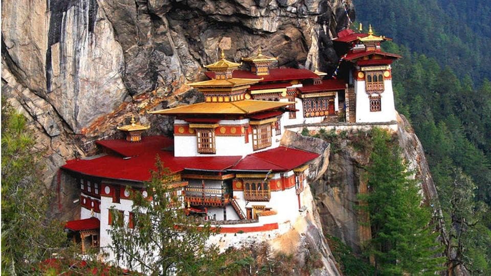 Close view of Taktsang monastery