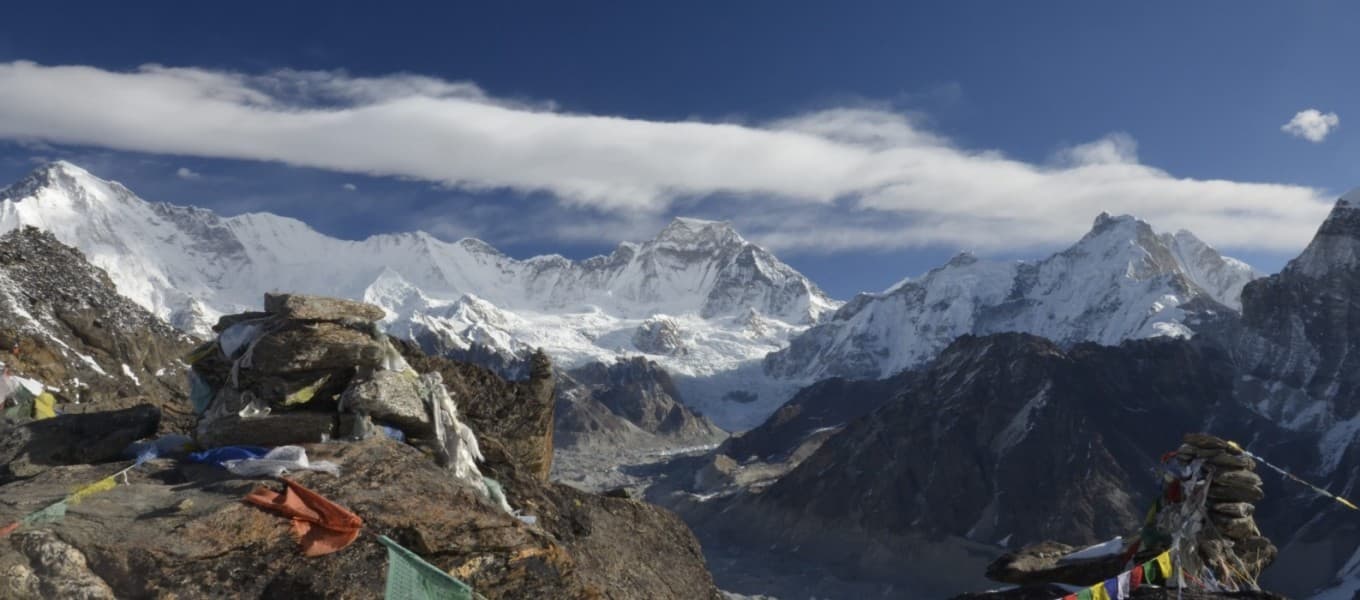 Gokyo Lakes and Himalayan peaks in the Everest region